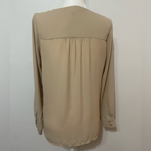 Anthropologie by THML women's S mixed media/print textured geometric top EUC - Picture 6 of 10